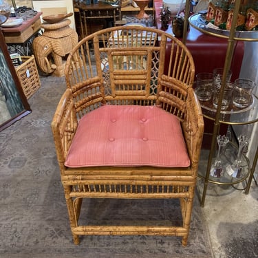 Thomasville bamboo armchari, 35in tall, 21in wide, 19in seat height