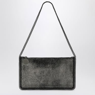 Stella Mccartney Metallic Ruthenium-Coloured Wallet Bag With Chain Women