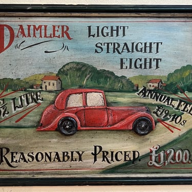 Item #AC123 Vintage Pub Auto Advertising Sign c.1940