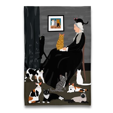 Whistler’s Mother of Cats Tea Towel