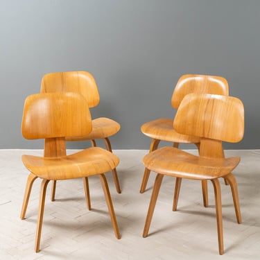 Set of Four Early Eames Dining Chairs