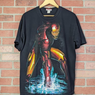 Vintage 2006 Iron Man Hero Pose ORIGINAL All Over Print Tee - Large 