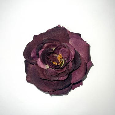 Burgundy Rose Brooch