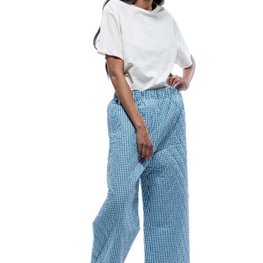 Toit Volant Aretha Quilted Pants - Teal/White Check