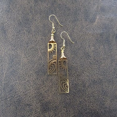 Brass celestial earrings 