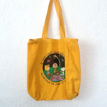 Vintage Y2k Gold Peanuts Tote Bag 