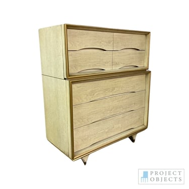 Mid Century Modern Tall Elegante Dresser by Kent Coffey MCM Project Objects Bridgeport PA