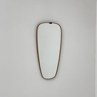 Mid Century asymmetric Original kidney wall mirror by schon form Germany  60s 