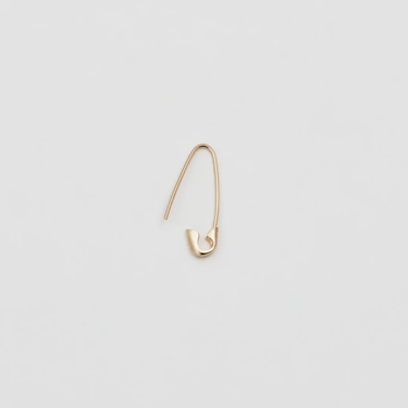 Mini Safety Pin Earring 14K Yellow Gold