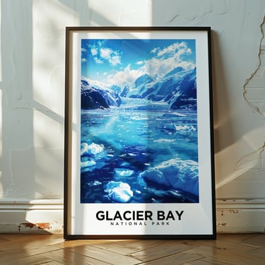 Glacier Bay National Park Travel Poster: Alaska Adventure Wall Art for Home Office Decor 
