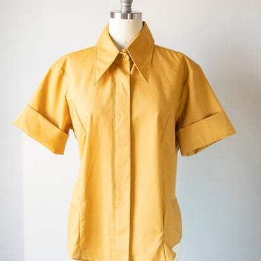 1960s Blouse Short Sleeve Top M 