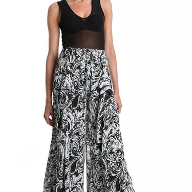 Pucci Women Maxi Pants With Iris Print | Luosophy | San