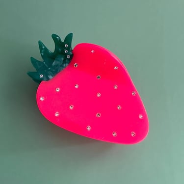 Neon Strawberry Hair Claw