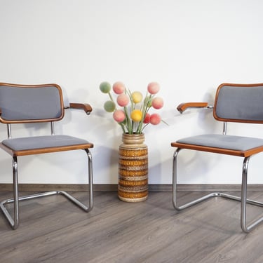 Set of 2 Vintage B32 Cesca Armchairs / Marcel Breuer Design / Bene Italy / 80s / Mid Century Modern / Bauhaus Design / Space Age / Atomic 