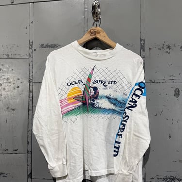 vintage 70s Ocean surf LTD limited long sleeve tshirt surf graphic multicolor 