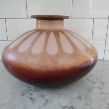 Vintage Signed Jacinto Chiroque Peruvian Art Pottery Made in Peru 2001 Home Décor Vase Pottery 