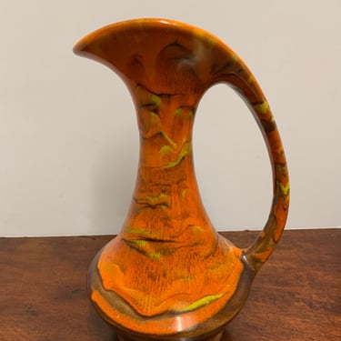 Mid Century Ceramic Glazed Pitcher 