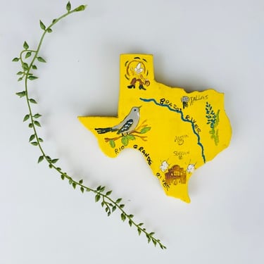 Hand Painted Texas State Decor