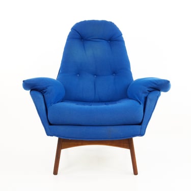 Adrian Pearsall Craft Associates Mid Century Blue Lounge Chair - mcm 