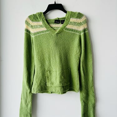 【正規品】 V-Neck Lacoste IZOD Green Vintage Sweater, North | M Size トップス