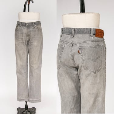 1990s Levi's Jeans Gray Denim Cotton High Waist 32" x 32" 