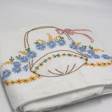 vintage Hand Embroidered Standard pillowcase 