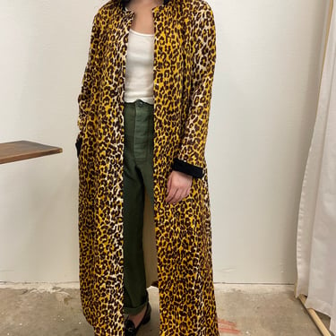 vintage leopard quilted bed coat 