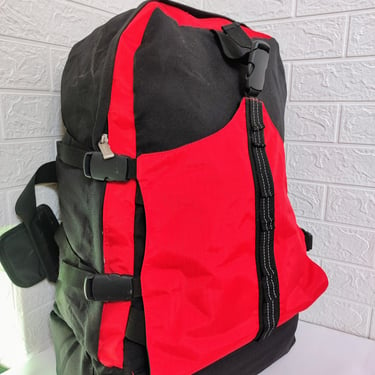 Vintage Backpack/ Old Backpack/ Vintage Rucksack/ Retro /Tourist Backpack/ Retro Marlboro Rucksack/ Red and Black Rucksack/ 90s 