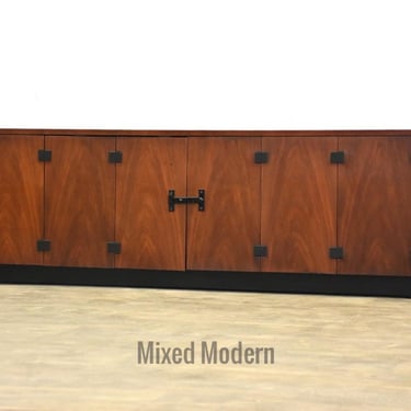 Milo Baughman for Directional Walnut Cabinet Credenza 