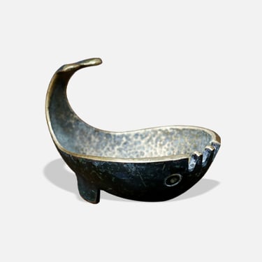 Maurice Ascalon Bronze Whale Ashtray for Pal-Bell Co.