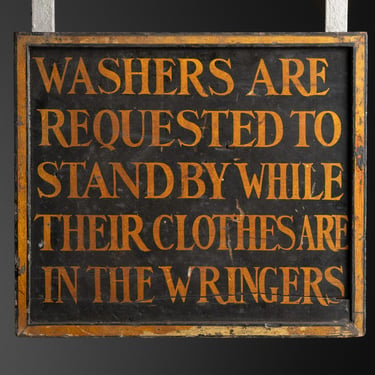 Tenement Washers Sign