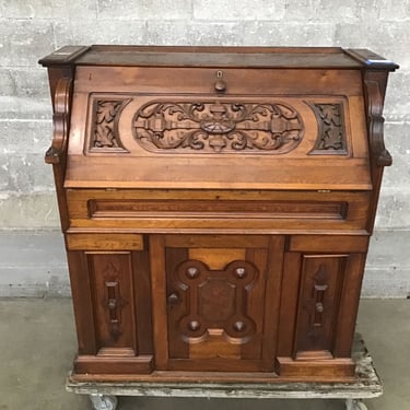 Antique Walnut Secretary Desk (Seattle)