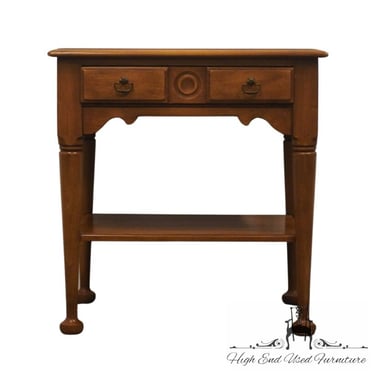 DREXEL FURNITURE Dutchess County Solid Walnut Early American 23" Tiered Nightstand 612-610 