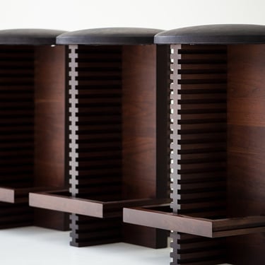 Modern Counter Stools in Walnut, Cicely Collection 