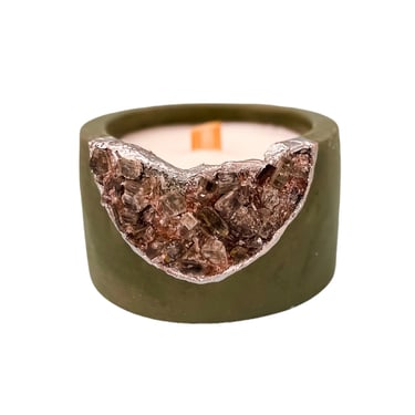 Holiday Candle | Geode Crystal Soy Candle | Concrete Candle | Christmas Gifts 