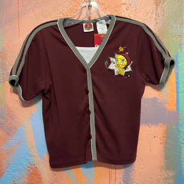90s Vintage Tweety Bird Crop Top T-shirt - y2k Looney Tunes Cropped Short Sleeve Shirt 