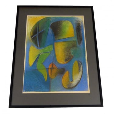 1968 Abstract Pastel By Walter Stomps