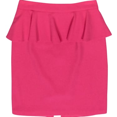 Alice &amp; Olivia - Pink Peplum Pencil Skirt Sz 2