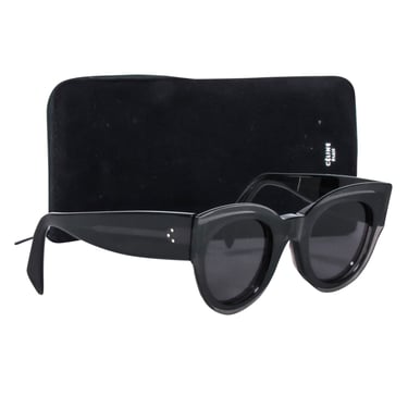 Celine - Black Rounded Cat-Eye Sunglasses