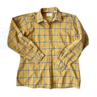Vintage 1960's “Arrow Chevella” Shadow Plaid Rayon