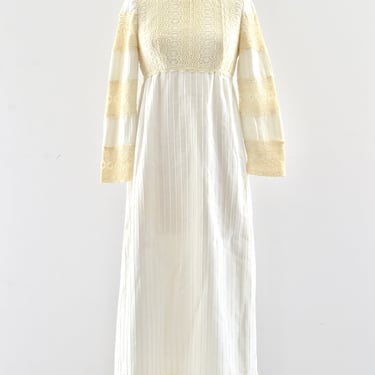 70's Seamed Lace Dress / XS