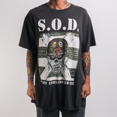 Vintage 90’s SOD Stormtroopers Of Death Speak English Or Die T-Shirt 