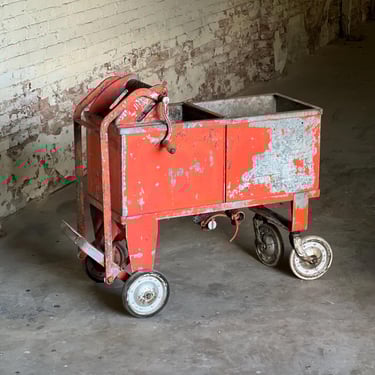 Vintage Industrial Commercial Rolling Lawlor Co Mop Bucket 