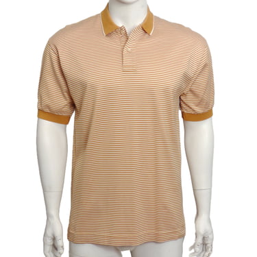 GUCCI- 1980s Cotton Stripe Polo Shirt, Size-Medium
