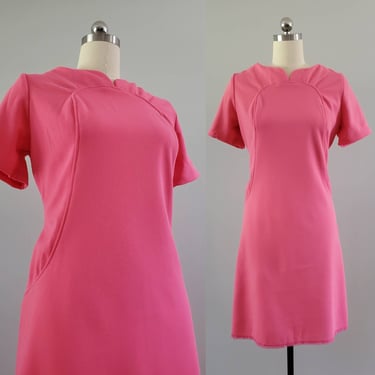 1970s GoGo Dress 70's Mod Shift Dress 70s Women's Vintage Size Large 