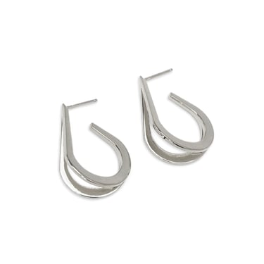 Talia Two | Curved Droplet Earrings