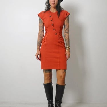 1980's Asymmetric Button Dress