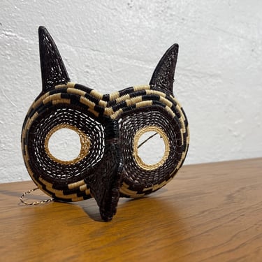 Unique Panama Embera Woven Bird Mask Folk Art 