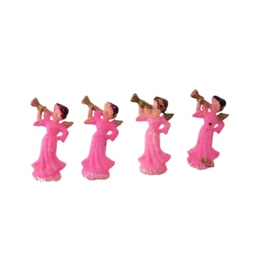 Micro Mini 1/144 Pink Angels, Teeny Tiny Gold Winged Angels, Dioarama HO scale Figures 