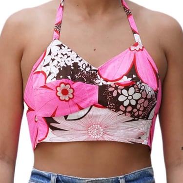 Morphew Collection Pink, Brown  White Bustier With Adjustable Straps 